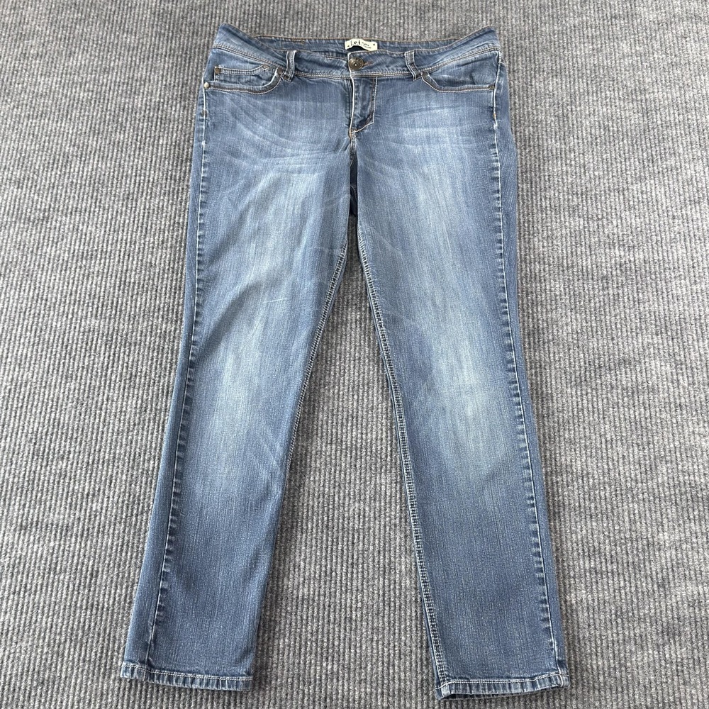 L.e.i. Ashley Trouble Skinny Jeans Juniors 17 Blue Medium Wash Stretch Denim
